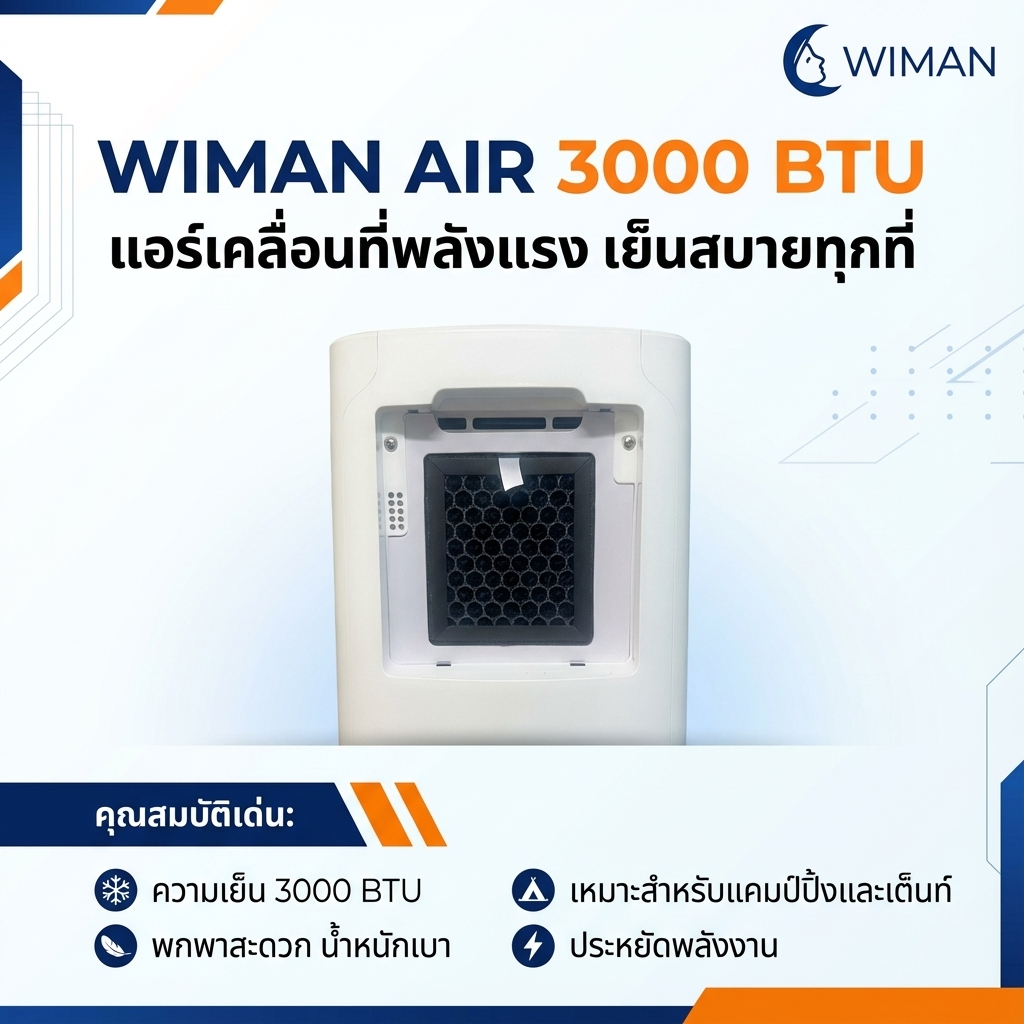 WIMAN HEPA Filter แผ่นกรองอากาศ 1 ชุด มี 2 แผ่น ( Hepa PM2.5 & คาร์บอน ) สำหรับแอร์ 3000 บีทียู ทนทาน จัดส่งฟรี - wiman [wimanair_วิมานแอร์3000บีทียูโหมดฟอกอากาศควรใส่แผ่นกรองHEPAสีขาวด้านข้างซ้าย_25]