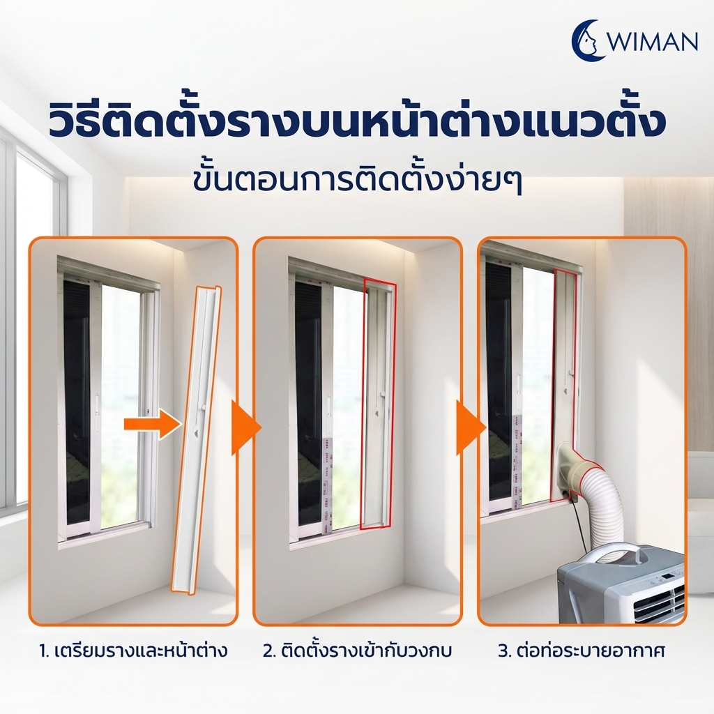 WIMAN แผ่นสไลด์หน้าต่างแอร์เคลื่อนที่ พลาสติก ABS ปรับยาวได้ 150 ซม. คุณภาพสูง ราคาพิเศษ - wiman [wimanair_วิธีติดตั้งรางบนหน้าต่างแนวตั้งคู่มือติดตั้งง่ายครบทุกขั้นตอน_25]