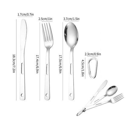 ชุดช้อนส้อมพกพา Highcamp สำหรับแคมป์ปิ้งและปิกนิก