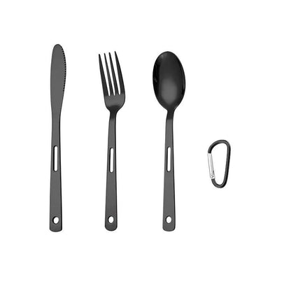 ชุดช้อนส้อมพกพา Highcamp สำหรับแคมป์ปิ้งและปิกนิก