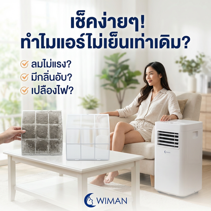 แผ่นกรองดักฝุ่นแอร์เคลื่อนที่ WIMAN AIR 9000 BTU แท้ | เปลี่ยนง่าย แทนของเก่าที่ชำรุด