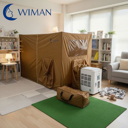 ชุดแอร์ 9000 บีทียู + มุ้งแอร์สีน้ำตาล 4/5/6 ฟุต กางง่าย ลมเย็นทั่วถึง หนาวทุกจุด ราคาพิเศษ มาตรฐาน - วิมานแอร์ Wiman Air [image_1762590721511_ri3vlc]