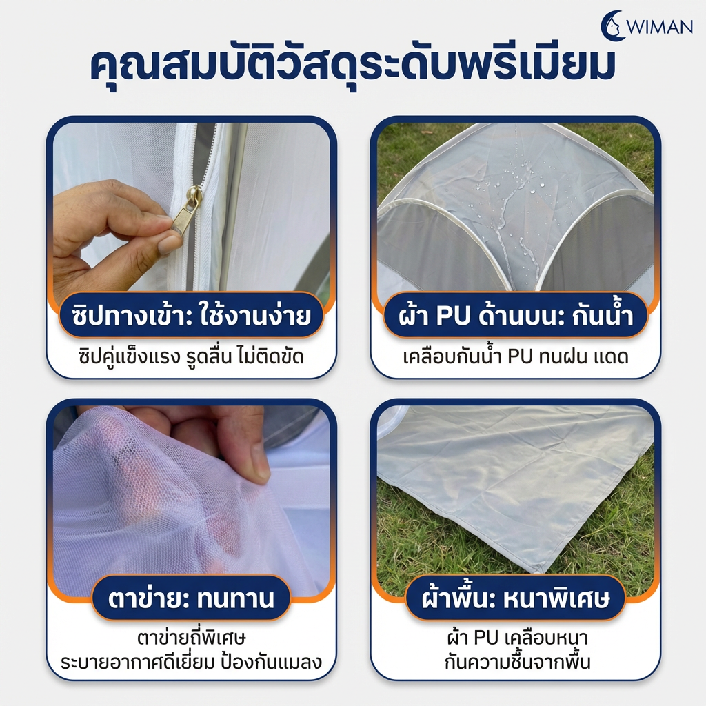 มุ้งนั่งสมาธิ วิมานแอร์ สร้างพื้นที่ส่วนตัวสำหรับนั่งสมาธิได้อย่างเงียบสงบ คุณภาพสูง มาตรฐาน - วิมานแอร์ Wiman Air [wimanair_portable ac 18000 btuproduct_100226_1545]