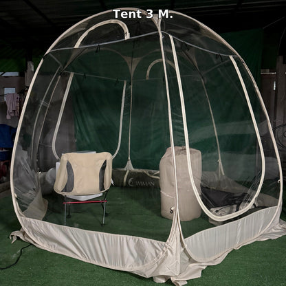 WIMAN โดมใส (Clear Dome Tent) — 3 m / 3.5 m กางง่ายด้วยสปริง