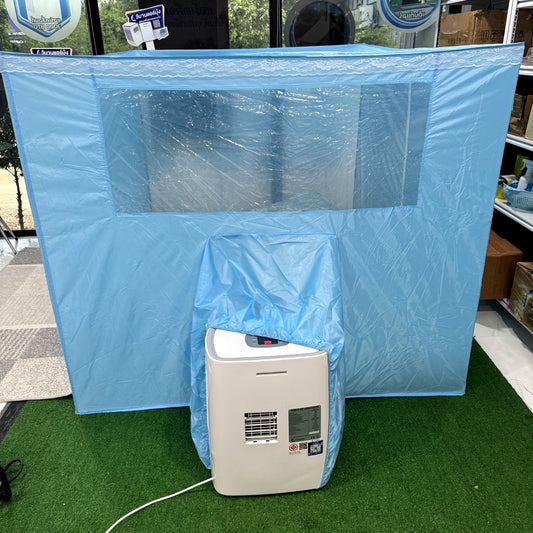 ชุดแอร์ 3000 บีทียู + มุ้งแอร์สีฟ้า 4/5/6 ฟุต กักเก็บความเย็นดี เสียงเงียบ ประหยัดไฟ - รูปที่ 5