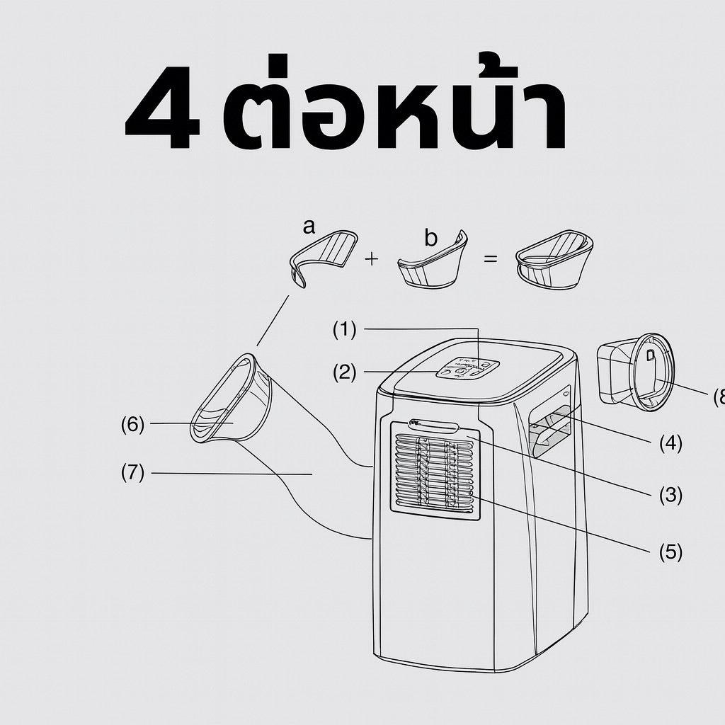 ตัวต่อท่อลมเย็น วิมานแอร์ อุปกรณ์เสริมสำหรับแอร์เคลื่อนที่